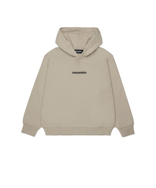 DSQUARED2(ディースクエアード)の「キッズ プルオーバーパーカー DSQUARED KID(パーカー・キッズ・ベージュ/ブラック・14Y/12Y/10Y/8Y)」の2枚目の写真