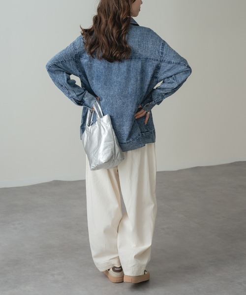refinedworks(リファインドワークス)の「【refinedworks】ヴィンテージ 感漂う デニム ビッグ シャツ ジャケット(デニムジャケット・レディース・ブルー/ネイビー・FREE)」の13枚目の写真