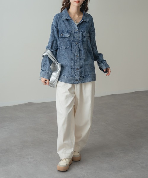 refinedworks(リファインドワークス)の「【refinedworks】ヴィンテージ 感漂う デニム ビッグ シャツ ジャケット(デニムジャケット・レディース・ブルー/ネイビー・FREE)」の15枚目の写真