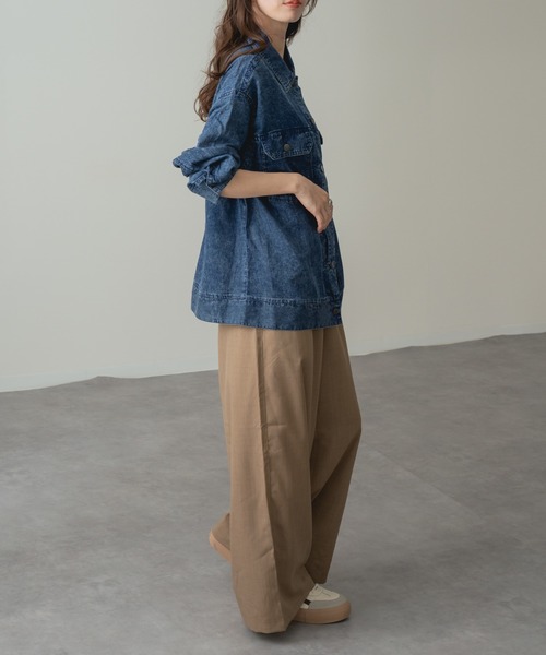 refinedworks(リファインドワークス)の「【refinedworks】ヴィンテージ 感漂う デニム ビッグ シャツ ジャケット(デニムジャケット・レディース・ブルー/ネイビー・FREE)」の17枚目の写真