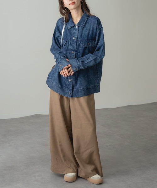 refinedworks(リファインドワークス)の「【refinedworks】ヴィンテージ 感漂う デニム ビッグ シャツ ジャケット(デニムジャケット・レディース・ブルー/ネイビー・FREE)」の20枚目の写真
