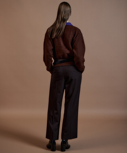 MAISON SPECIAL（メゾンスペシャル）の「【2026Autumn PRE-ORDER】Layered Polo Knit/レイヤードポロニット（ポロシャツ・レディース・ピンク/ブラウン/ブラック・FREE）」の10枚目の写真