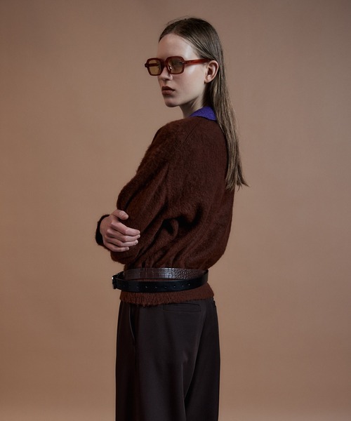 MAISON SPECIAL（メゾンスペシャル）の「【2026Autumn PRE-ORDER】Layered Polo Knit/レイヤードポロニット（ポロシャツ・レディース・ピンク/ブラウン/ブラック・FREE）」の12枚目の写真
