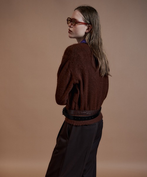 MAISON SPECIAL（メゾンスペシャル）の「【2026Autumn PRE-ORDER】Layered Polo Knit/レイヤードポロニット（ポロシャツ・レディース・ピンク/ブラウン/ブラック・FREE）」の13枚目の写真