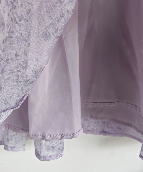 ONEP STAR(ワンピスター)の「花柄Vネックペプラムブラウス(シャツ/ブラウス・レディース・パープル・MEDIUM/LARGE/X-LARGE)」の12枚目の写真