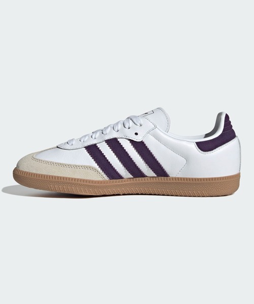 adidas(アディダス)の「サンバ OG / Samba OG / アディダスオリジナルス adidas Originals(スニーカー・レディース・ホワイト×パープル・28.0cm/23.5cm/24.0cm/24.5cm/23.0cm/22.0cm/22.5cm/26.5cm/27.0cm/26.0cm/25.5cm/25.0cm/27.5cm)」の3枚目の写真