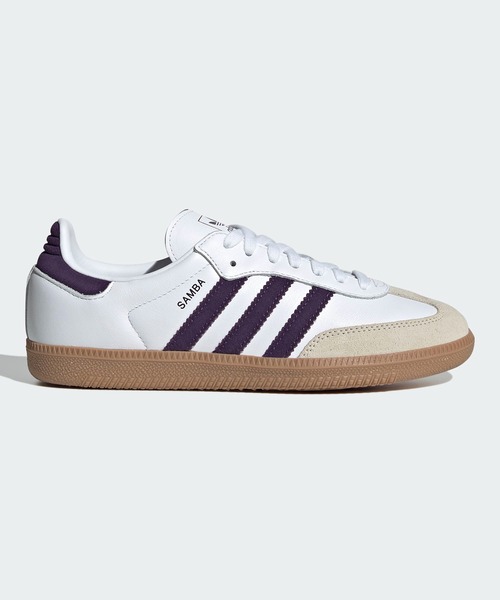 adidas(アディダス)の「サンバ OG / Samba OG / アディダスオリジナルス adidas Originals(スニーカー・レディース・ホワイト×パープル・28.0cm/23.5cm/24.0cm/24.5cm/23.0cm/22.0cm/22.5cm/26.5cm/27.0cm/26.0cm/25.5cm/25.0cm/27.5cm)」の6枚目の写真