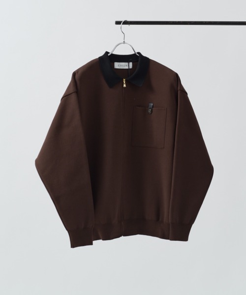 CULLNI(クルニ)の「【CULLNI for Lui's】ニットジップブルゾン(ニット/セーター・メンズ・ブルー/ブラウン/ブラック・2/1)」の2枚目の写真