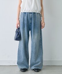 CIAOPANIC TYPY | ∴【3サイズ展開】ビジューイージーデニム(デニムパンツ)