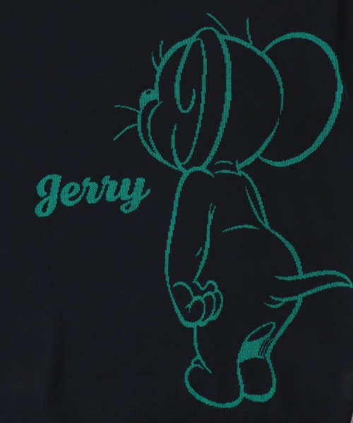 Tom&Jerry(トムアンドジェリー)の「Tom&Jerry/トムとジェリー オーバーサイズ 配色 フェイクレイヤード ジャガード ニット セーター(ニット/セーター・レディース・ベージュ/ブルー/ブラック/ネイビー・LL/L/M)」の9枚目の写真