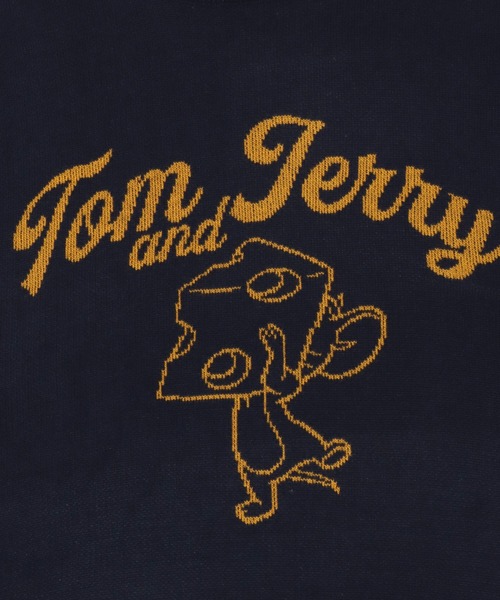 Tom&Jerry(トムアンドジェリー)の「Tom&Jerry/トムとジェリー オーバーサイズ 配色 フェイクレイヤード ジャガード ニット セーター(ニット/セーター・レディース・ベージュ/ブルー/ブラック/ネイビー・LL/L/M)」の14枚目の写真