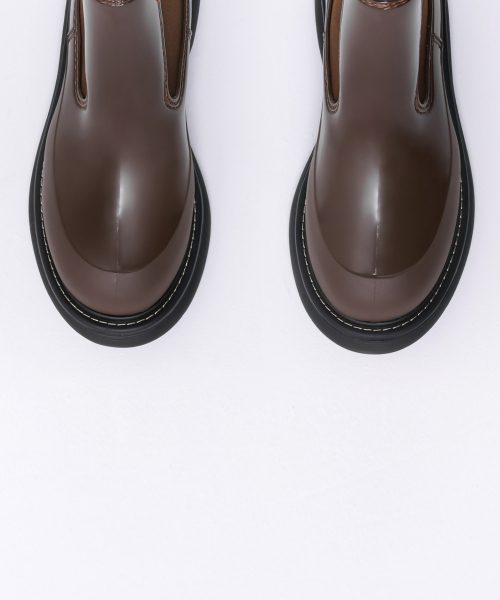 NSWE（ヌシェ）の「LAGOM チェルシーレインブーツ 5CM (カラントブラウン) -NSW201CW（レインシューズ・レディース・ブラウン・6.5/6/9/8.5/7.5）」の7枚目の写真