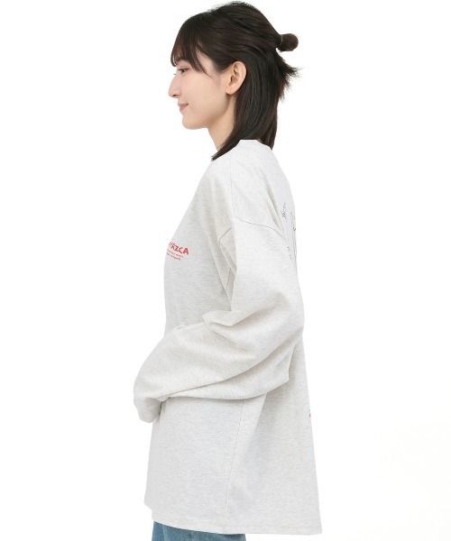 チチカカ(チチカカ)の「おばけニャスカロングTシャツ【ユニセックス】(Tシャツ/カットソー・メンズ・チャコールグレー/オートミール・FREE)」の11枚目の写真