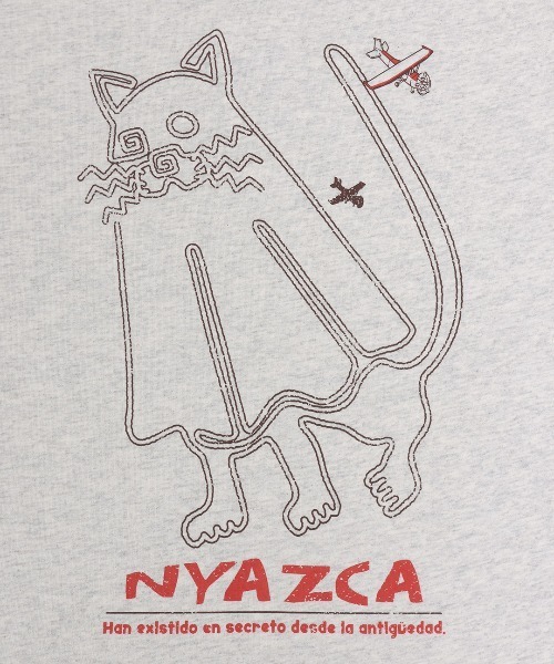 チチカカ(チチカカ)の「おばけニャスカロングTシャツ【ユニセックス】(Tシャツ/カットソー・メンズ・チャコールグレー/オートミール・FREE)」の15枚目の写真