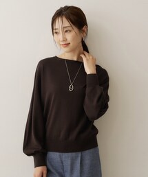 【大人の抜け感/8色展開】ボリュームスリーブニットプルオーバー