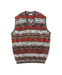 COOHEM / 3D FAIR ISLE KNIT VEST