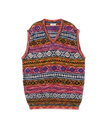 COOHEM / 3D FAIR ISLE KNIT VEST