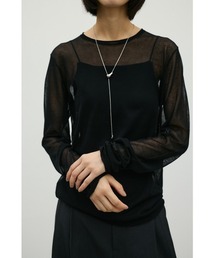 シアースキンニットトップ