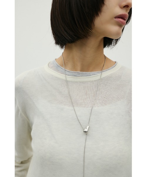 STYLEMIXER(スタイルミキサー)の「シアースキンニットトップ(ニット/セーター・レディース・パープル/アイボリー/ブラック/ライトグレー・FREE)」の13枚目の写真