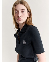 メゾンキツネ ポロシャツ ブラック Maison Kitsune｜メゾンキツネのポロシャツ（ブラック/黒色系）通販