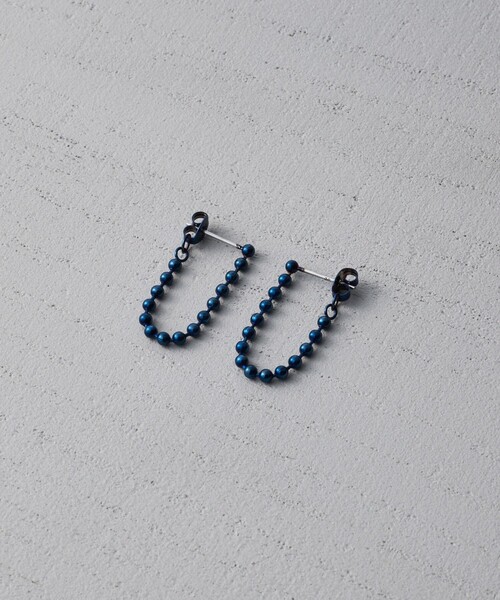 and cloud(アンドクラウド)の「Ink Chain Pierce(ピアス(両耳用)・レディース・ブルー・FREE)」の2枚目の写真