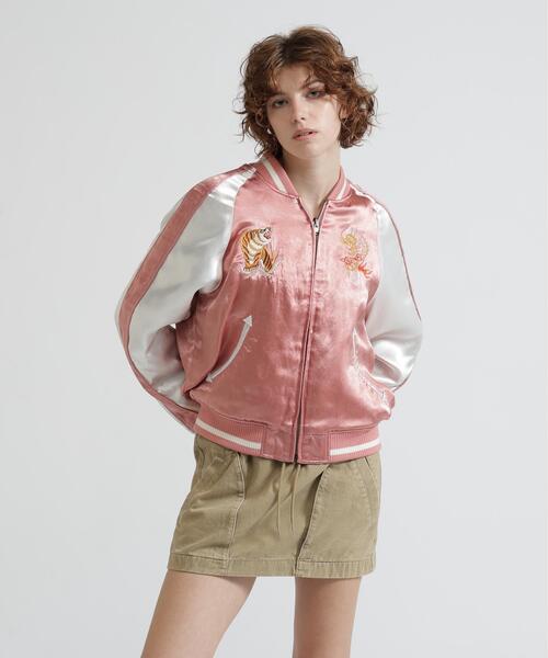 AVIREX(アヴィレックス)の「《NAVAL COLLECTION》QUILTING SUKA JACKET"CB'S"(スカジャン・レディース・ピンク・F)」の2枚目の写真