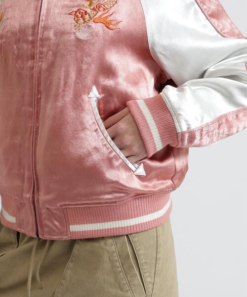 AVIREX(アヴィレックス)の「《NAVAL COLLECTION》QUILTING SUKA JACKET"CB'S"(スカジャン・レディース・ピンク・F)」の10枚目の写真