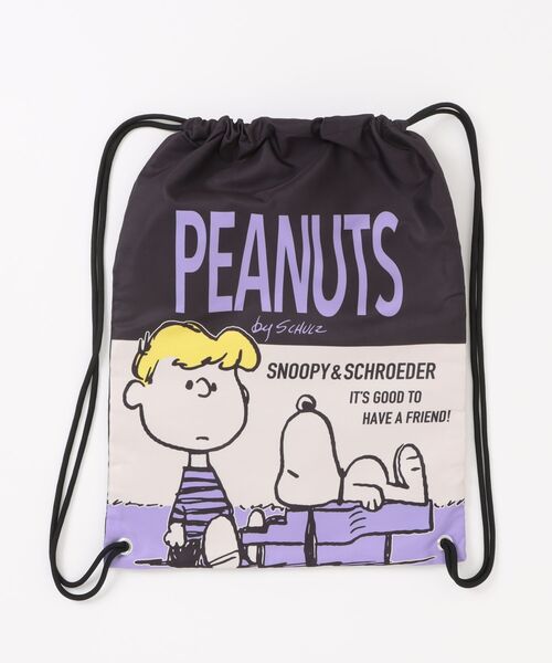 PEANUTS(ピーナッツ)の「PEANUTSナップザック(バックパック/リュック・レディース・パープル/ライトグリーン/ブルー/オレンジ/ブラウン/レッド・FREE)」の4枚目の写真