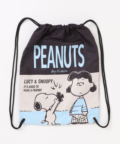 PEANUTS(ピーナッツ)の「PEANUTSナップザック(バックパック/リュック・レディース・パープル/ライトグリーン/ブルー/オレンジ/ブラウン/レッド・FREE)」の3枚目の写真