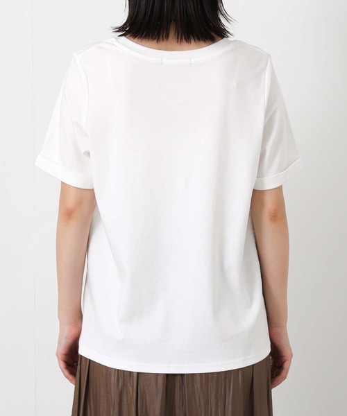 Gready Brilliant(グレディブリリアン)の「トリケアフロッキーロゴTシャツ(Tシャツ/カットソー・レディース・ホワイト/チャコールグレー・38)」の9枚目の写真