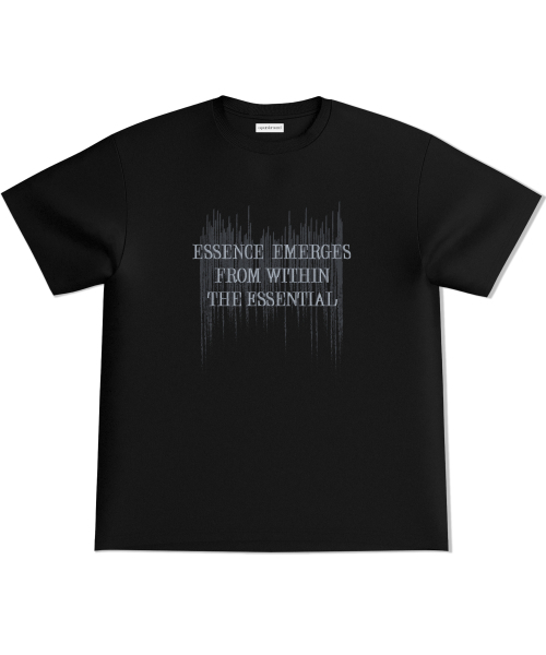 EYEUNDERSTAND(アイアンダスタンド)の「エッセンシャルレタリングハーフTシャツ(ブラック)(Tシャツ/カットソー・レディース・その他・FREE)」の1枚目の写真