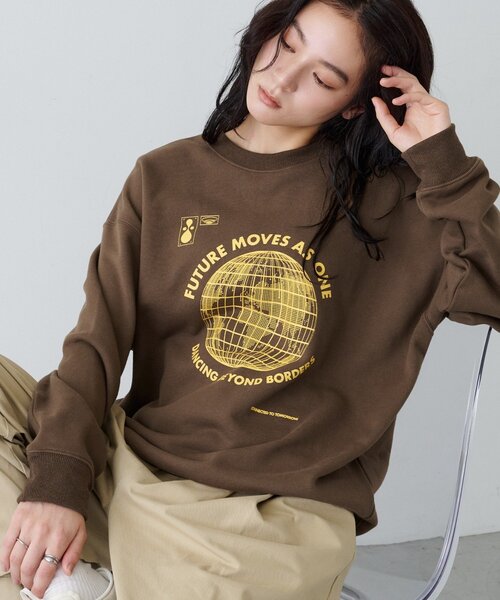 CIAOPANIC TYPY（チャオパニックティピー）の「【ZOZO限定】【UNISEX】グローブプリントスウェット（スウェット・レディース・ブラウン/チャコールグレー/ネイビー/グレー・MEDIUM/LARGE）」の3枚目の写真