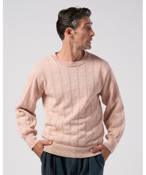 wjk(ダヴルジェイケイ)の「GIMA stripe knit pull-over(ニット/セーター・メンズ・ピンク/グレー/ブラック・X-LARGE/SMALL/LARGE/MEDIUM)」の3枚目の写真