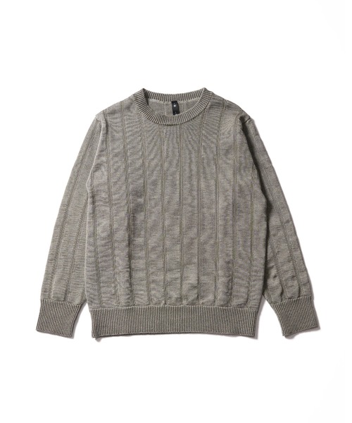 wjk(ダヴルジェイケイ)の「GIMA stripe knit pull-over(ニット/セーター・メンズ・ピンク/グレー/ブラック・X-LARGE/SMALL/LARGE/MEDIUM)」の4枚目の写真