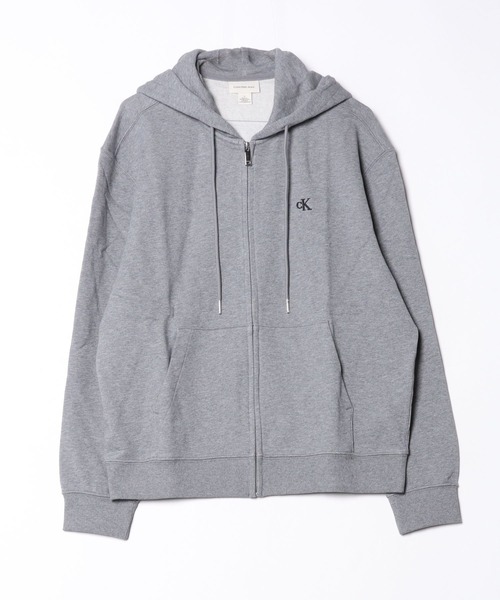 Calvin Klein Jeans(カルヴァンクラインジーンズ)の「Calvin Klein カルバンクライン LS EU 350TERRY MONOGRAM FZHOODI ジップパーカー(パーカー・メンズ・グレー・M/L)」の1枚目の写真
