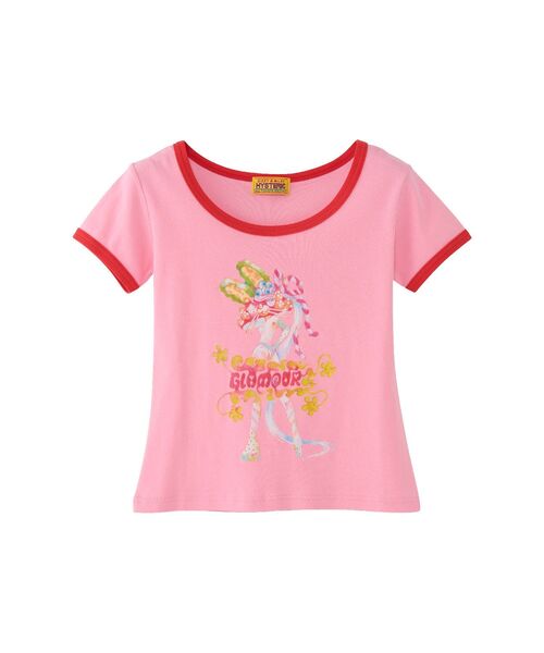 HYSTERIC GLAMOUR（ヒステリックグラマー）の「EMA/LAZY MUSHROOM チビTシャツ（Tシャツ/カットソー・レディース・ピンク/ブルー・FREE）」の2枚目の写真