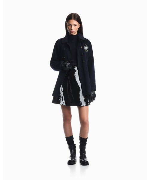 EMPORIO ARMANI(エンポリオアルマーニ)の「【エンポリオ アルマーニ】レギュラーフィット ボーダー柄 クルーネックセーター(ニット/セーター・レディース・ブルー系その他/セージグリーン・SMALL/LARGE/MEDIUM)」の12枚目の写真