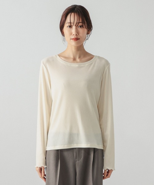 GLOBAL WORK(グローバルワーク)の「チュールフロッキー2WAYプルオーバー/1046122(Tシャツ/カットソー・レディース・ライトグレー/ブラック/アイボリー・MEDIUM/LARGE)」の16枚目の写真