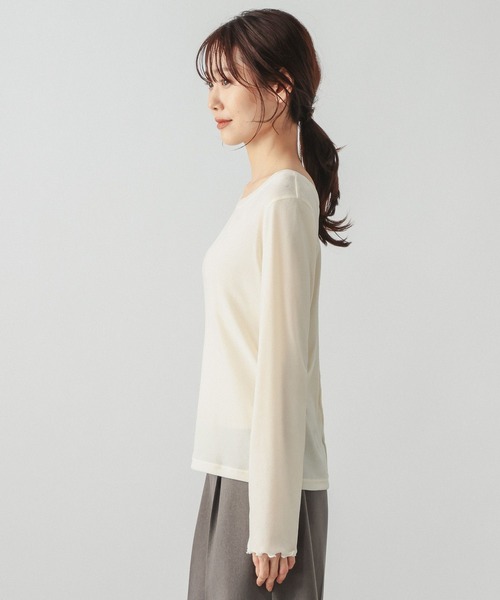 GLOBAL WORK(グローバルワーク)の「チュールフロッキー2WAYプルオーバー/1046122(Tシャツ/カットソー・レディース・ライトグレー/ブラック/アイボリー・MEDIUM/LARGE)」の17枚目の写真