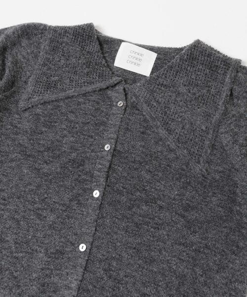 crinkle crinkle crinkle（クリンクルクリンクルクリンクル）の「crinkle crinkle crinkle　POINT TAIL SAILOR KNIT（ニット/セーター・レディース・グレー/ピンク・FREE）」の4枚目の写真