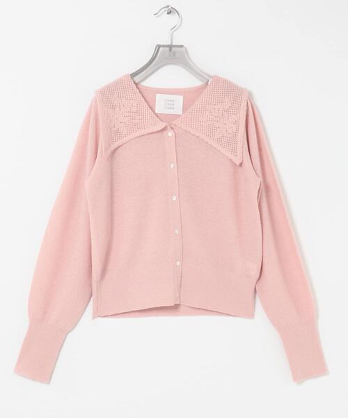 crinkle crinkle crinkle（クリンクルクリンクルクリンクル）の「crinkle crinkle crinkle　POINT TAIL SAILOR KNIT（ニット/セーター・レディース・グレー/ピンク・FREE）」の9枚目の写真