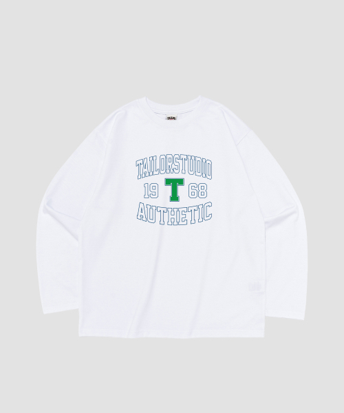 TAILOR STUDIO(テーラースタジオ)の「Taylor オーセンティック ビッグロゴ ロングスリーブ (ホワイト)(Tシャツ/カットソー・メンズ・その他・SMALL/MEDIUM/LARGE/X-LARGE)」の1枚目の写真