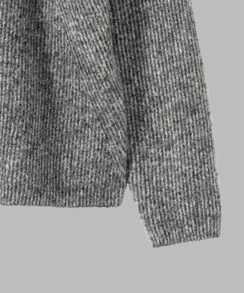 NONBLANK(ノンブランク)の「ツートーンジップアップニット_CHARCOAL(ニット/セーター・メンズ・その他・MEDIUM/LARGE/X-LARGE)」の6枚目の写真