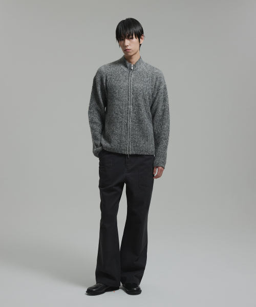 NONBLANK(ノンブランク)の「ツートーンジップアップニット_CHARCOAL(ニット/セーター・メンズ・その他・MEDIUM/LARGE/X-LARGE)」の8枚目の写真