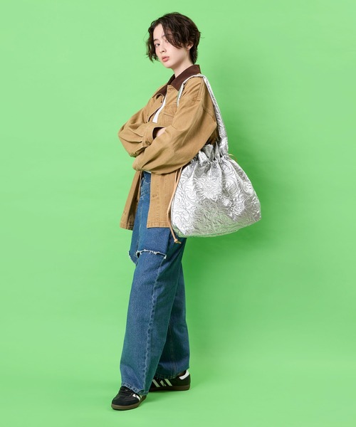 CONTROL FREAK / CTFK（コントロールフリーク）の「CONTROL FREAK / CTFK(コントロールフリーク)ペイズリーキルトビッグショルダーバッグ（ショルダーバッグ・レディース・ブラック/ブルー/アイボリー/シルバー・FREE）」の22枚目の写真