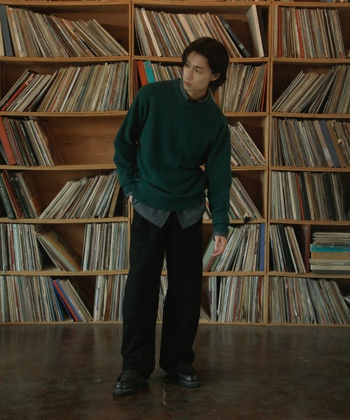URBAN RESEARCH DOORS（アーバンリサーチドアーズ）の「Lamb Wool Crew-Neck Knit（ニット/セーター・メンズ・チャコールグレー/オレンジ/グリーン・LARGE/MEDIUM）」の7枚目の写真