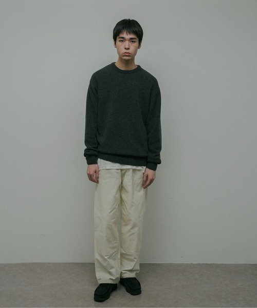 URBAN RESEARCH DOORS（アーバンリサーチドアーズ）の「Lamb Wool Crew-Neck Knit（ニット/セーター・メンズ・チャコールグレー/オレンジ/グリーン・LARGE/MEDIUM）」の18枚目の写真