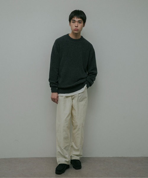 URBAN RESEARCH DOORS（アーバンリサーチドアーズ）の「Lamb Wool Crew-Neck Knit（ニット/セーター・メンズ・チャコールグレー/オレンジ/グリーン・LARGE/MEDIUM）」の19枚目の写真