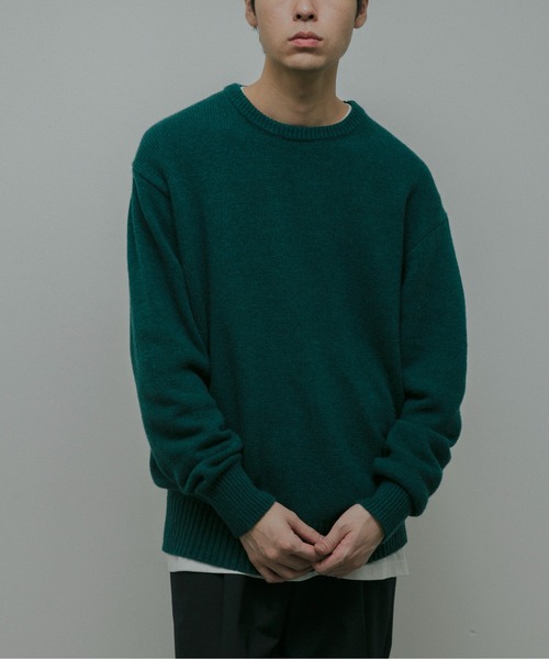URBAN RESEARCH DOORS（アーバンリサーチドアーズ）の「Lamb Wool Crew-Neck Knit（ニット/セーター・メンズ・チャコールグレー/オレンジ/グリーン・LARGE/MEDIUM）」の20枚目の写真
