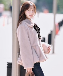 WILLSELECTION（ウィルセレクション）の「ペプラムエコファーショートコート（その他アウター）」
